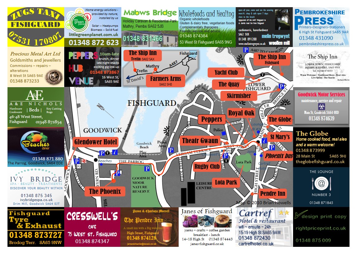 Aberjazz Fishguard directions